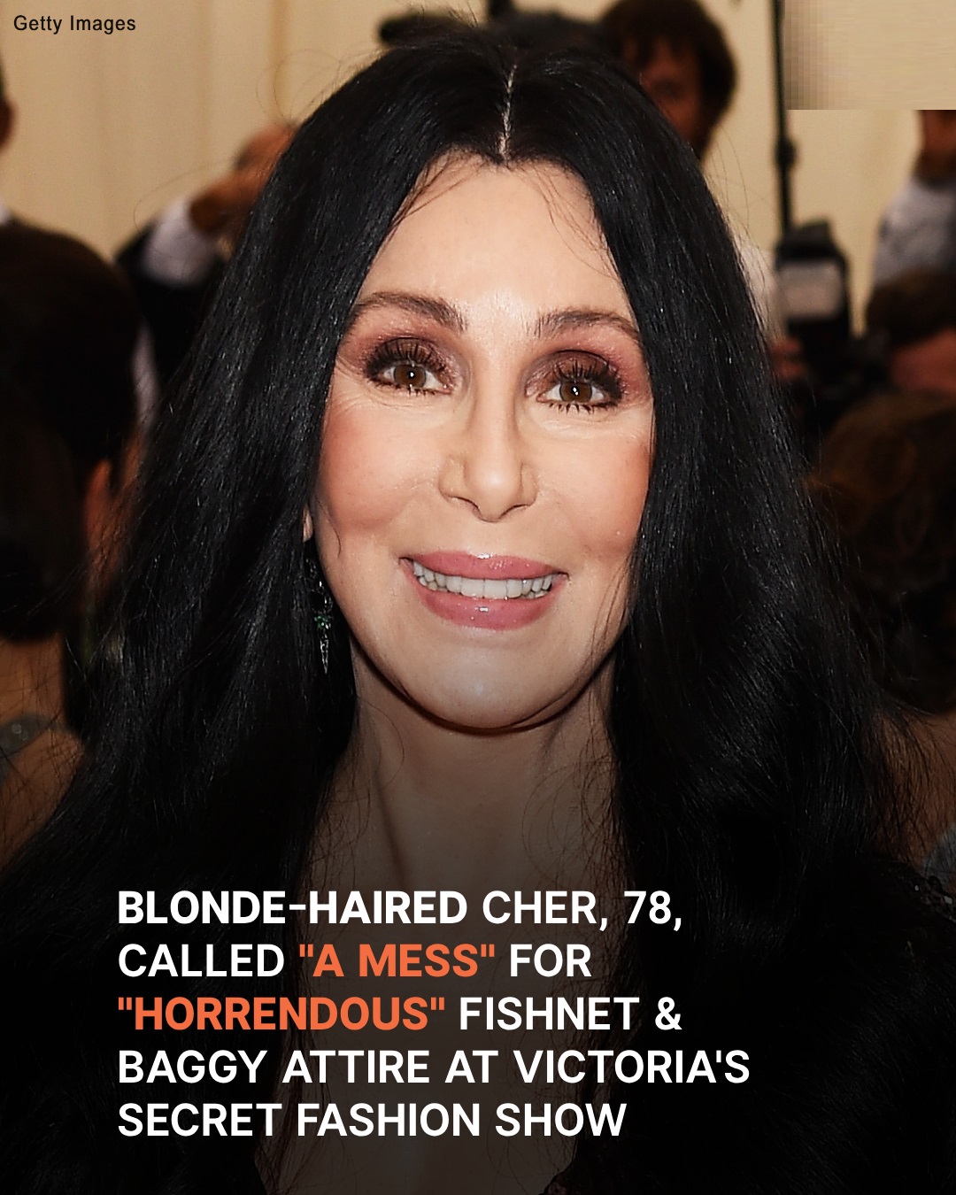 ‘A Mess’: Cher, 78, Ignites Heated Discussion for ‘Horrendous’ Fishnet & Baggy Outfit at Victoria’s Secret Fashion Show — Photos