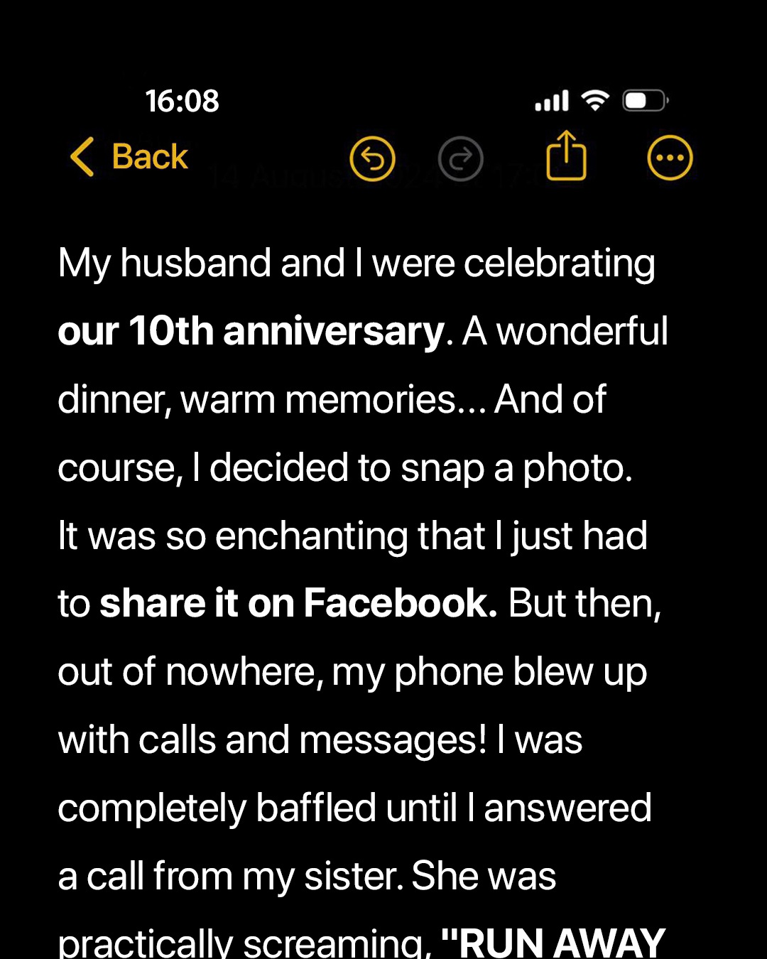 Happy Couple Shares 10th Anniversary Picture Online, Promptly Gets Flooded with Worried Calls